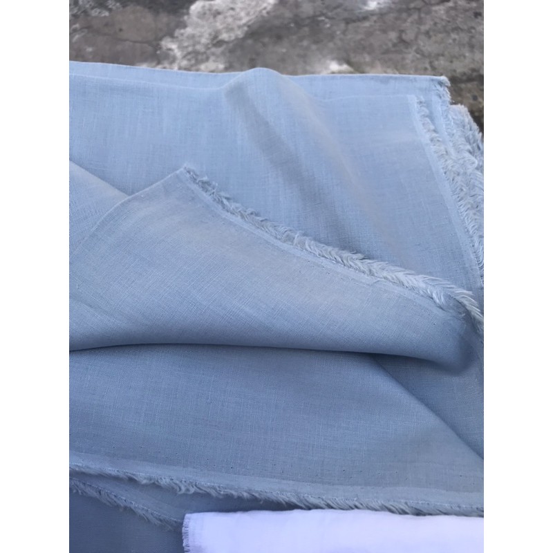 vải linen tưng premium màu xanh xám, màu lạ đẹp!