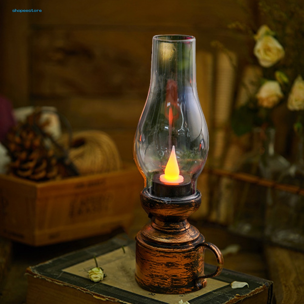 Đèn Dầu Kerosene Điện Tử Kiểu Retro Những Năm 80 Dùng Trong Quán Bar / Đạo Cụ Chụp Ảnh