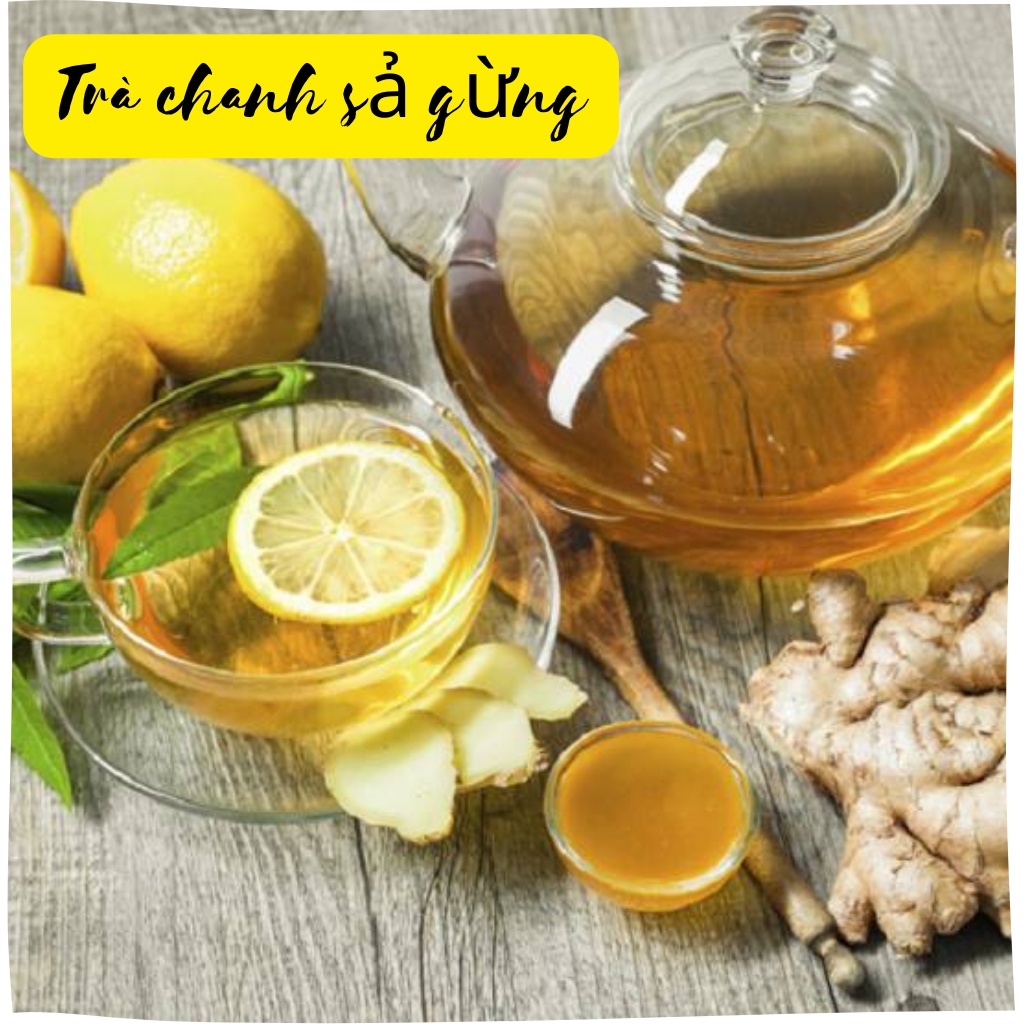 Trà chanh sả gừng robimart gói 60gr giảm cân thanh lọc cơ thể - hàng chính hãng