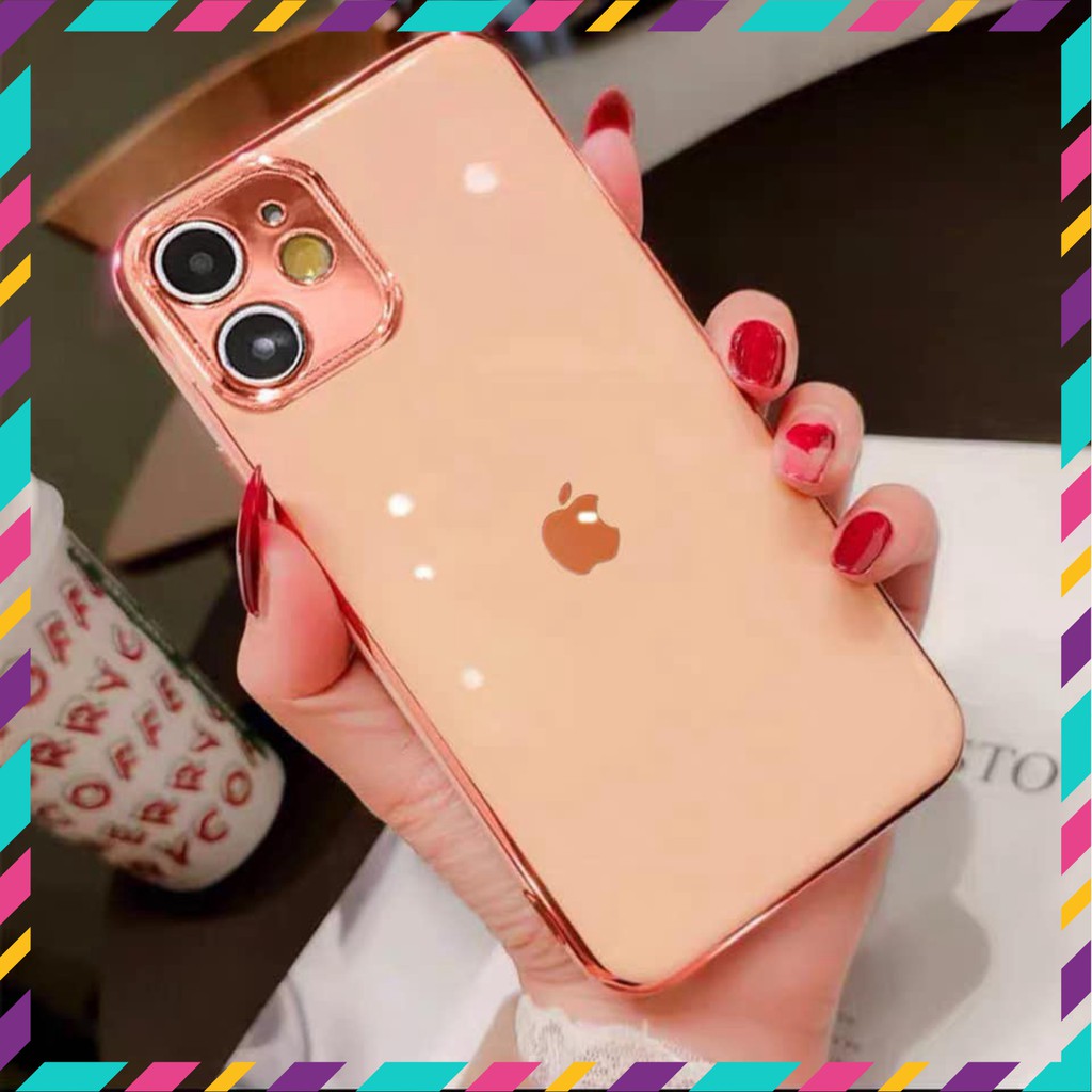 ⚡ốp lưng iphone ⚡ viền mạ vàng 24k logo táo độc lạ dẻo bóng ip 6,6s/6-6s-plus/7,8/7,8 plus/X-Xs/XSmax/11/11-pro max