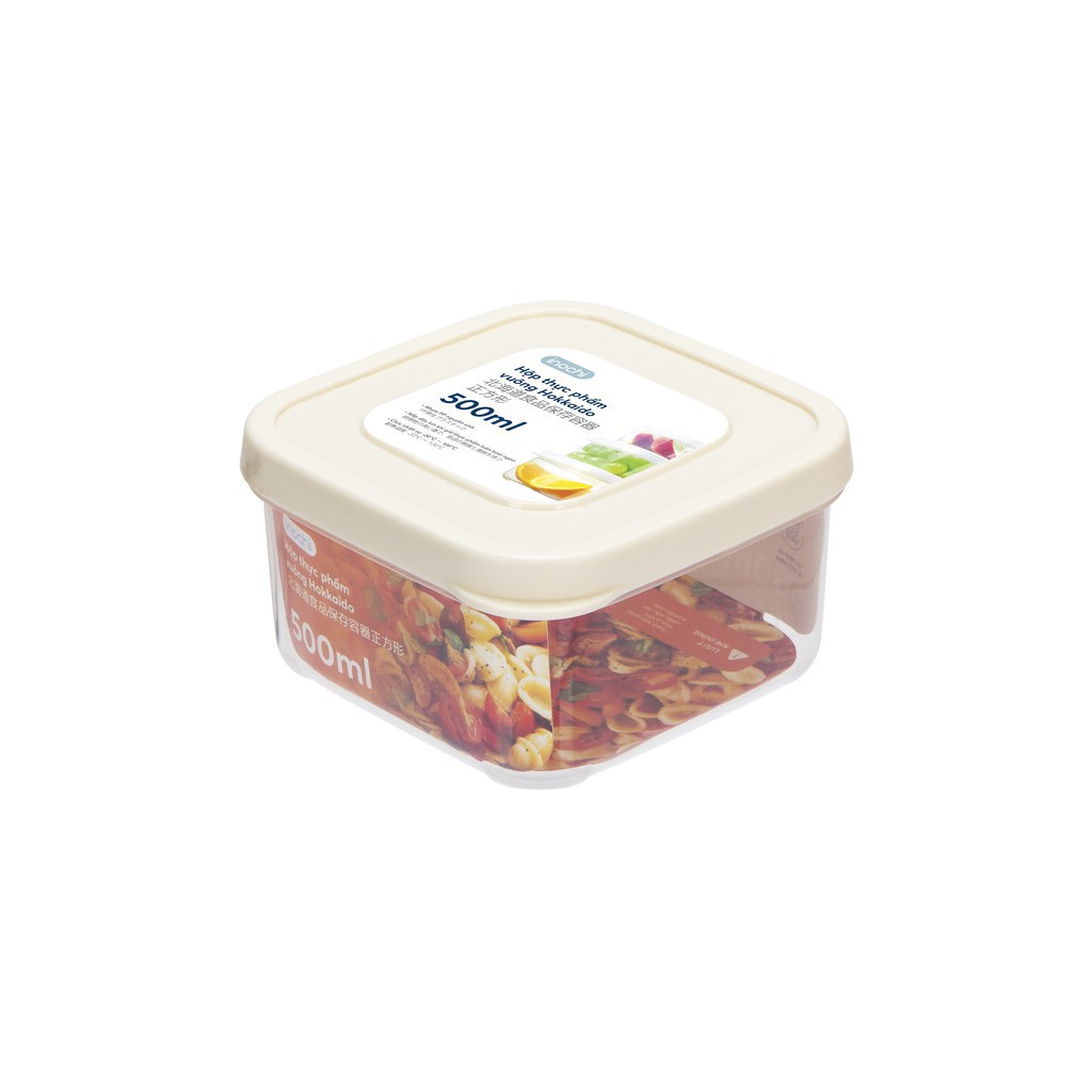 Bộ 3 hộp thực phẩm vuông Hokkaido 500-1000-2000ml an toàn và dễ dàng sử dụng kín khí giữ thực phẩm luôn tươi ngon