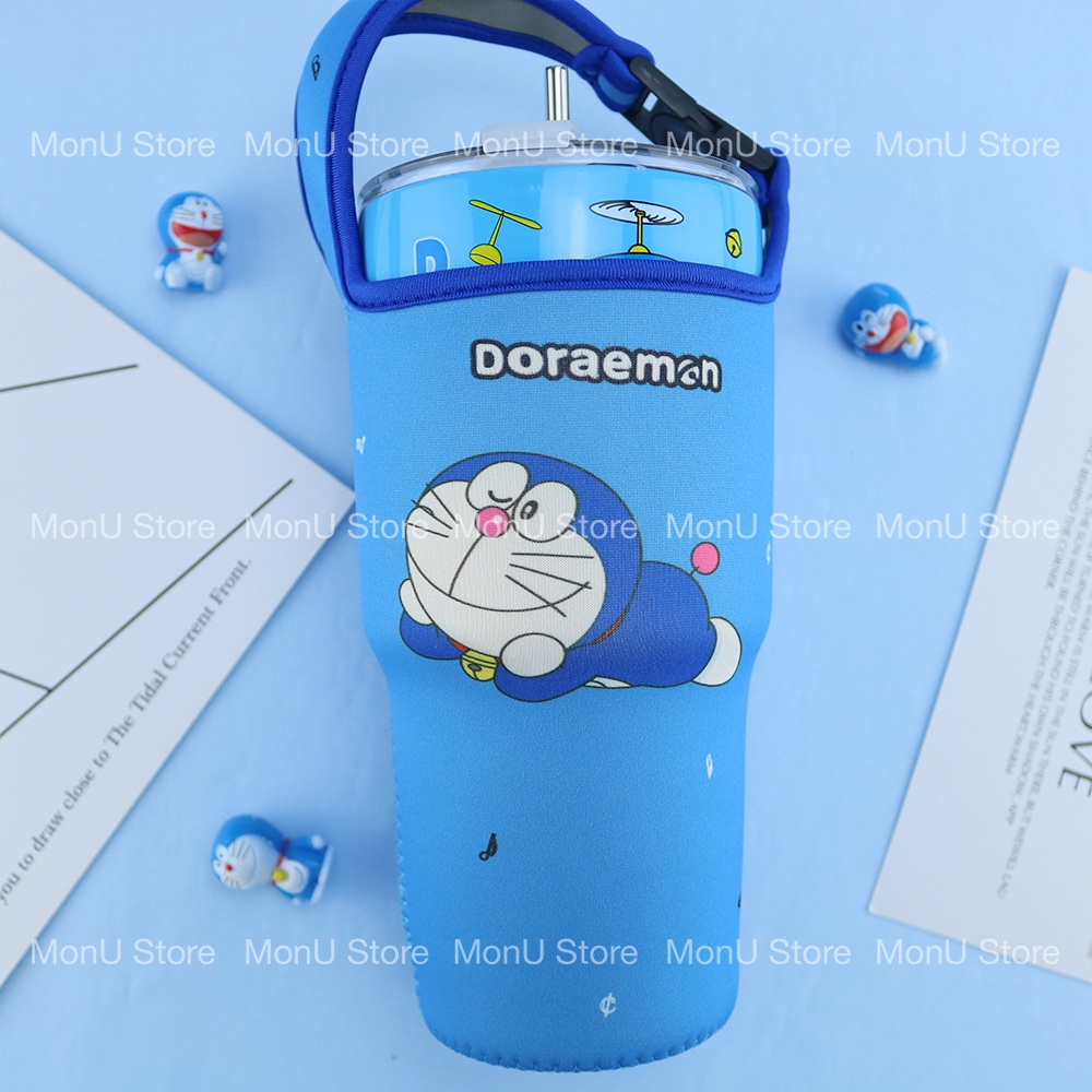 Túi đựng ly giữ nhiệt 900 - 1200ml hình DORAEMON DOREMON dễ thương cute MON0023 (KHÔNG KÈM LY)