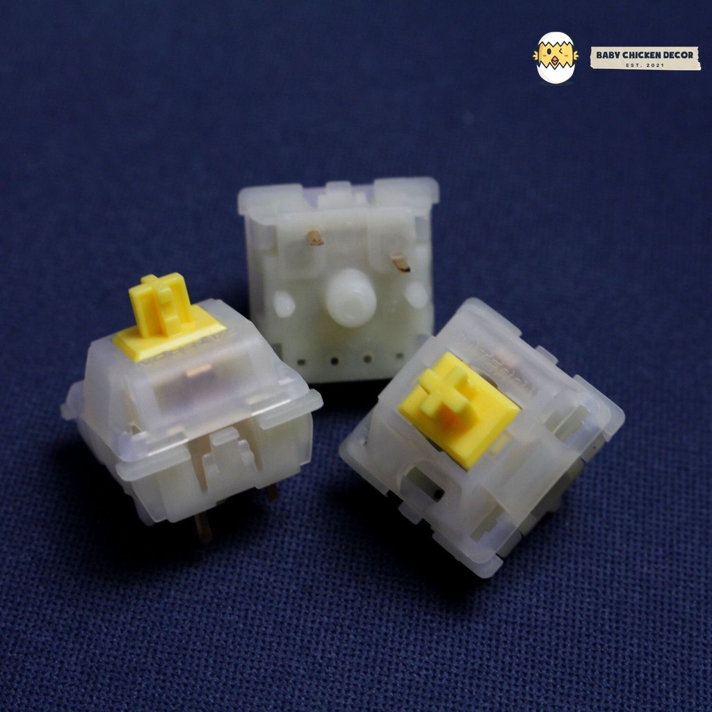 Switch bàn phím cơ Gateron Milky Yellow Pro (5 pin or 5 chân)