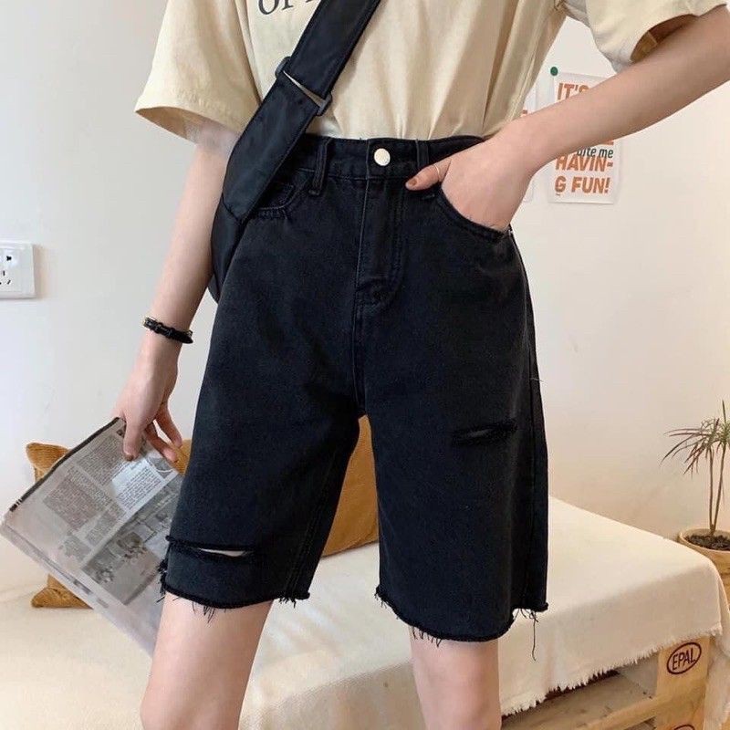 Quần ngố jean lưng cao có bigsize 26/35 | BigBuy360 - bigbuy360.vn