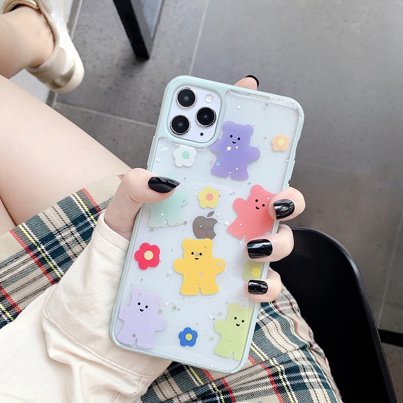Ốp iphone - Ốp lưng viền Gấu Và Mây kim tuyến 6s/6plus/6s plus/7/8/7plus/8plus/x/xs/xs max/11/11pro max- Awifi Case S2-6 | BigBuy360 - bigbuy360.vn