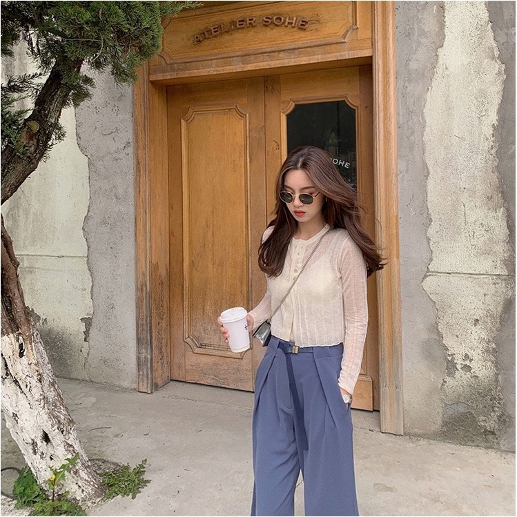 Áo khoác cardigan ZHELIHANGFEI dệt kim mỏng chống nắng dáng ngắn thời trang mùa hè nhiều màu sắc cho nữ