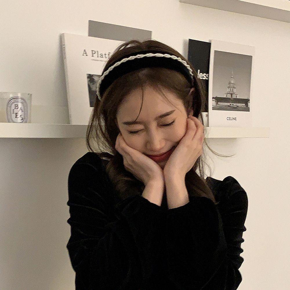 Băng Đô Cài Tóc Bằng Xốp Dày Dặn Phong Cách Pháp Thời Trang Cho Nữ