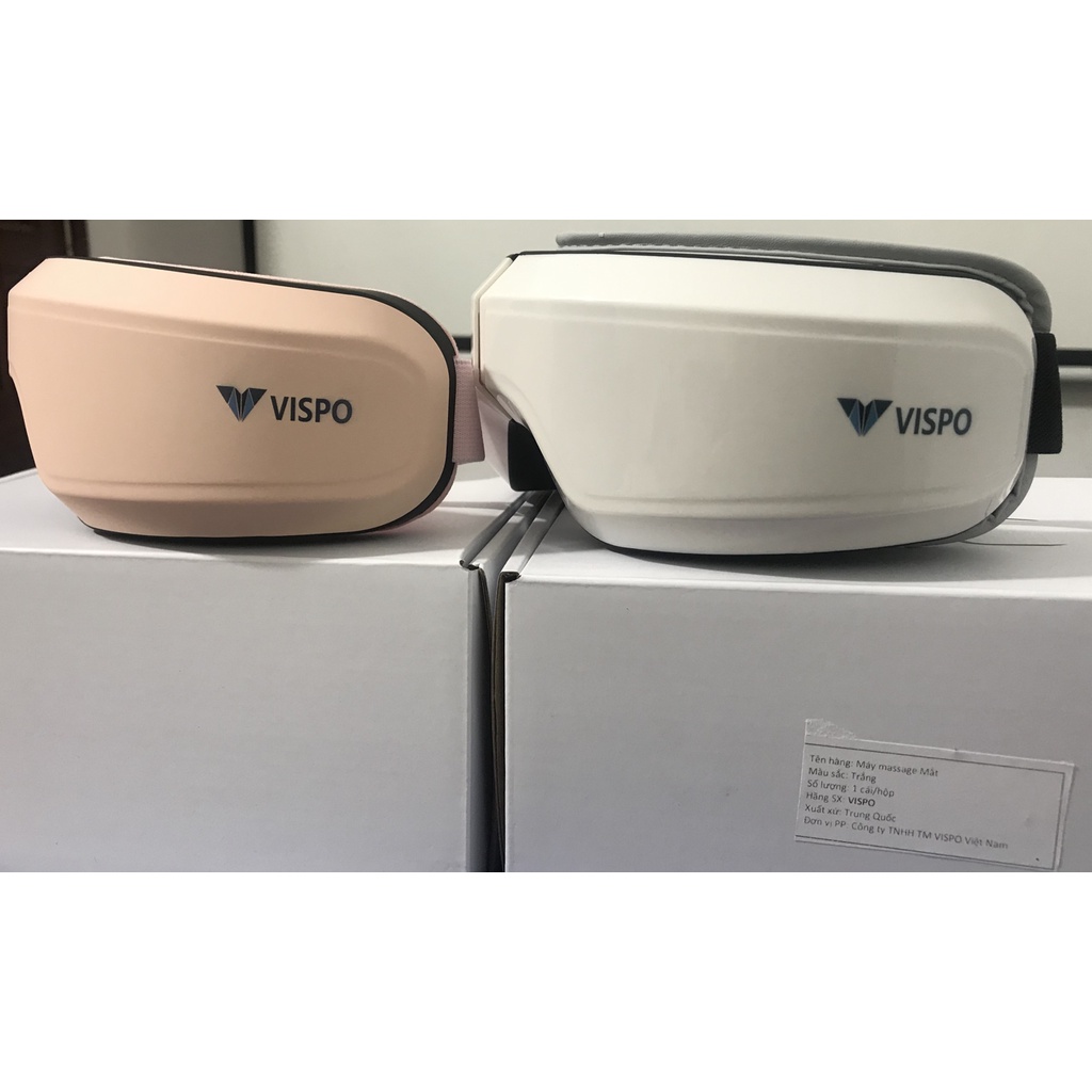 Máy massage mắt không dây VISPO VP-M21 với mát xa áp suất túi khí, rung đa tần, chườm ấm mắt tích hợp Smart Bluetooth