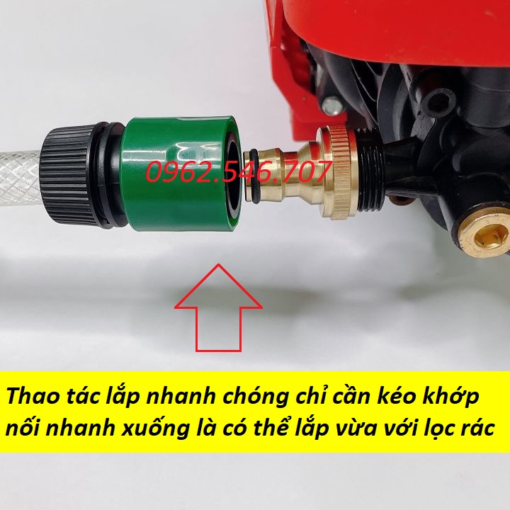 Bộ dây cấp hút nước máy rửa xe gia đình