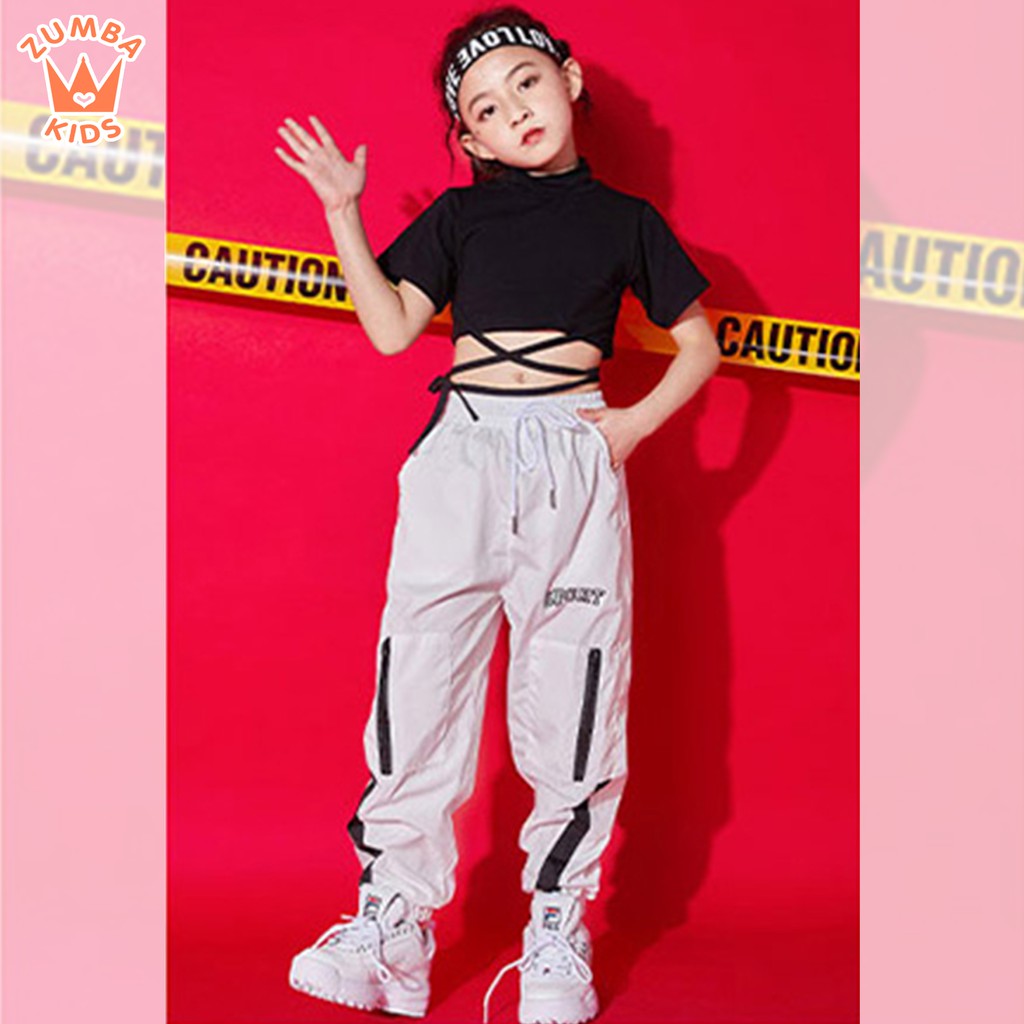 Trang phục nhảy hiện đại trẻ em | Set sport croptop dây