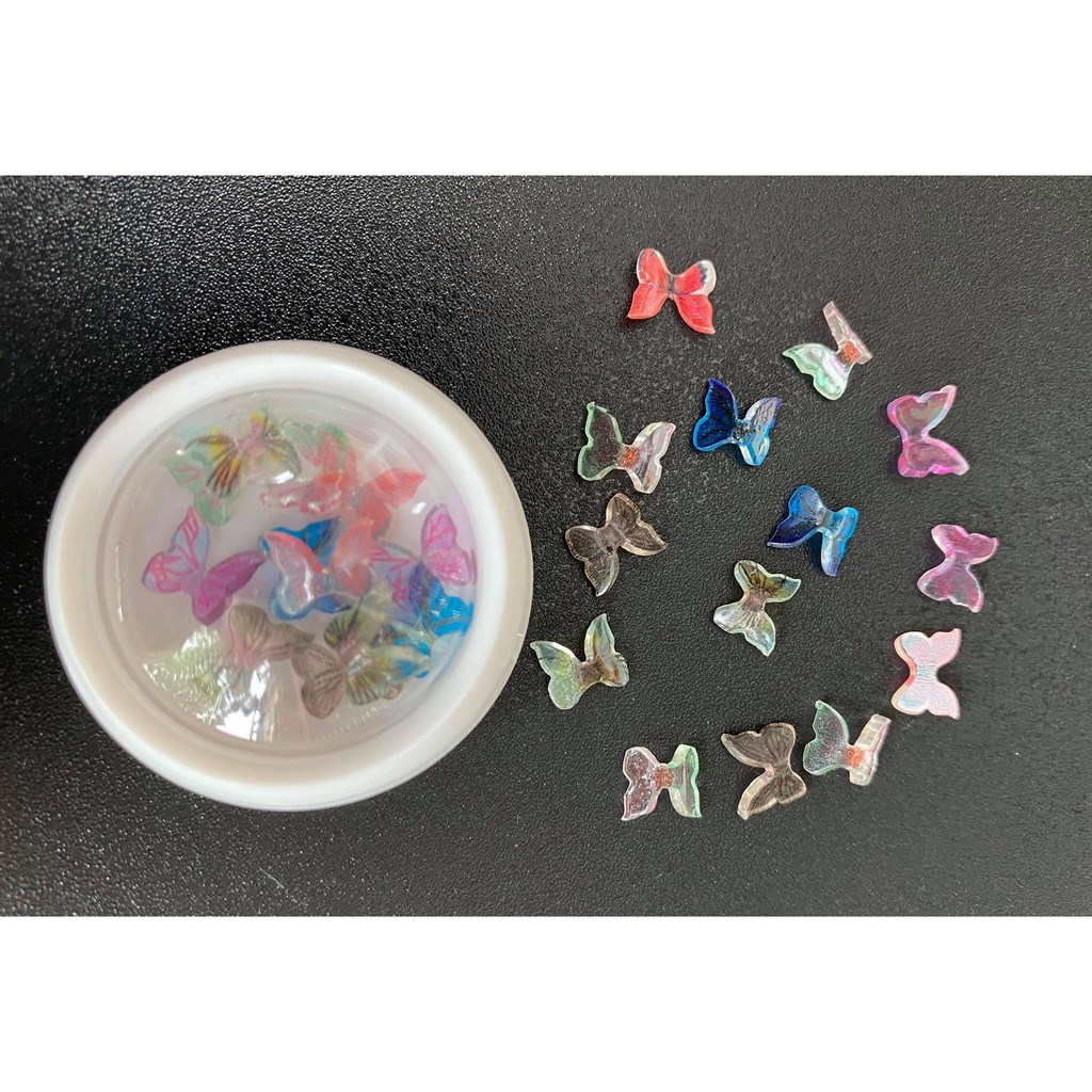 Hũ Bướm 6D Trang Trí Móng Nail Tuyệt Đẹp - 1 Hũ 12 Con