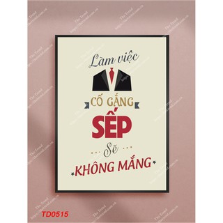 Tranh canvas, tranh treo tường slogan giá rẻ tạo động lực cho văn phòng- TD0515