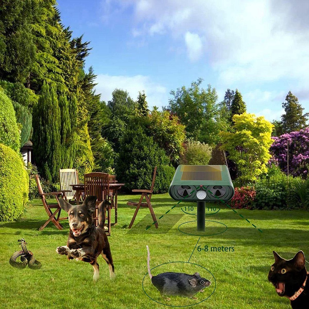 Thiết Bị Đuổi Chim Bằng Sóng Siêu Âm Chống Thấm Nước Tiện Dụng Cho Sân Vườn