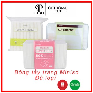 Bông Tẩy Trang 🌸𝑭𝒓𝒆𝒆𝒔𝒉𝒊𝒑🌸 Bông Tẩy Trang MINISO Nhật Bản - Hộp 1000 Miếng,  475 Miếng, Túi 180 Miếng