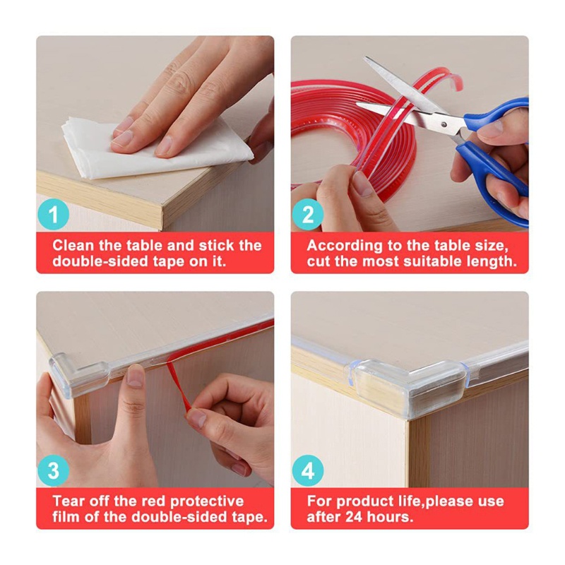 Dải Bọc Cạnh Bàn Nội Thất Bằng Silicon Mềm Chống Va Chạm DIY