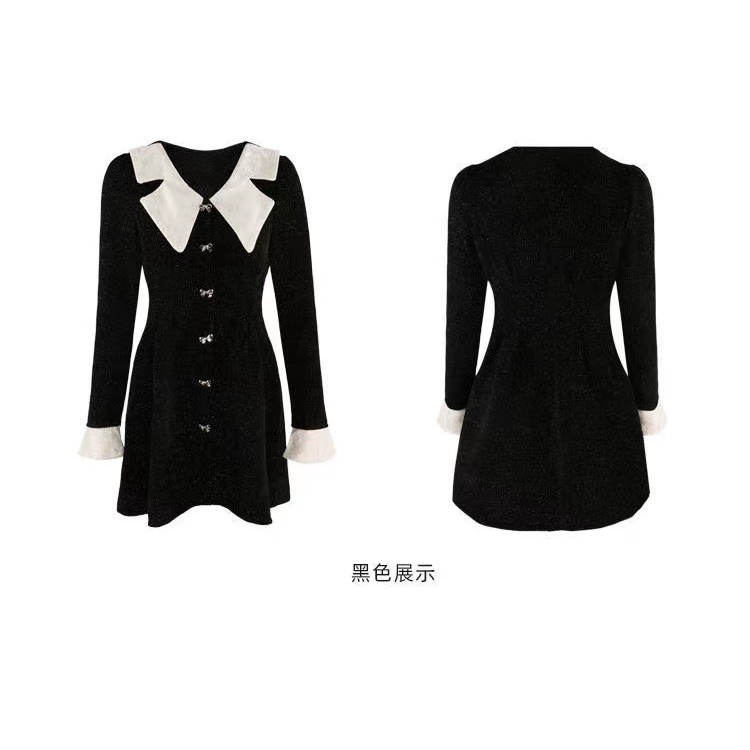 Đầm đen thiết kế mới thanh lịch thời trang theo phong cách pháp