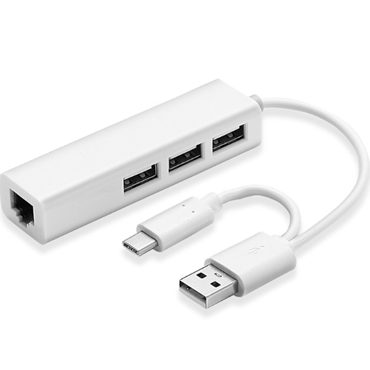 Bộ Chia 3 Cổng Usb 3.0 Usb + Type-C Usb 2.0 Lan Rj45 Tốc Độ Cao