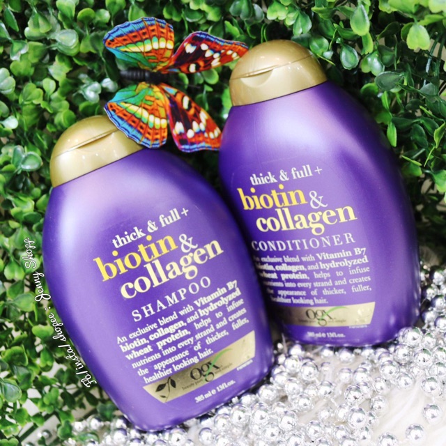 Cặp Dầu Gội Xả OGX Biotin Collagen Shampoo & Conditioner