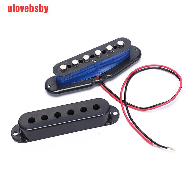[ulovebsby]1pc Black Single Coil Sound Pickup for 6 Strings Electric Guitar Harmonious