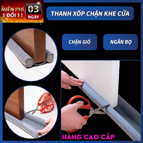 [ 𝑳𝑶𝑨̣𝑰 𝑿𝑰̣𝑵 ] Nẹp Mút Xốp 95cm Chặn Đáy Khe Cửa, Gió Mùa, Cách Nhiệt, Cách Âm, Ngăn Côn Trùng, Chống Kẹt Tay Chân Bé