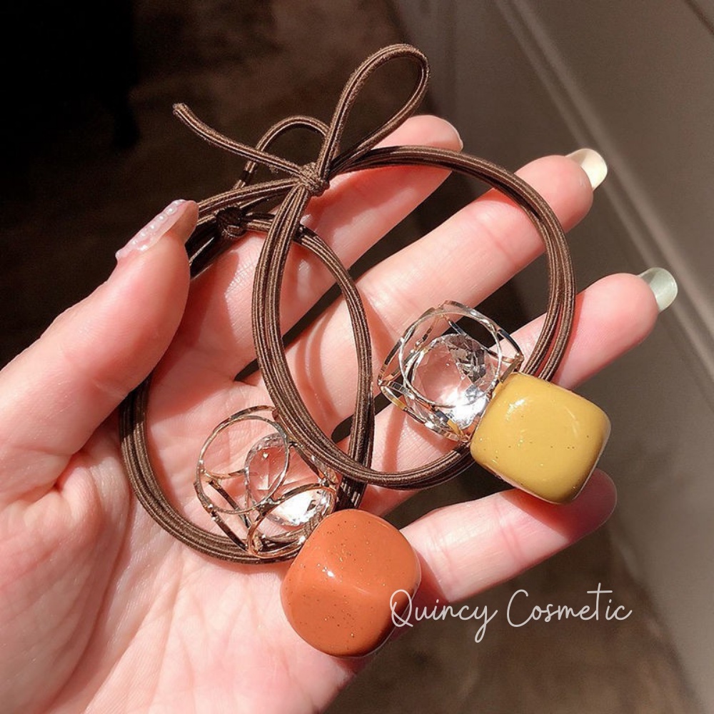 Dây Buộc Tóc, Thun Cột Tóc Scrunchies Xinh Xắn Phong Cách Hàn Quốc Dành Cho Nữ Quincy Cosmetic
