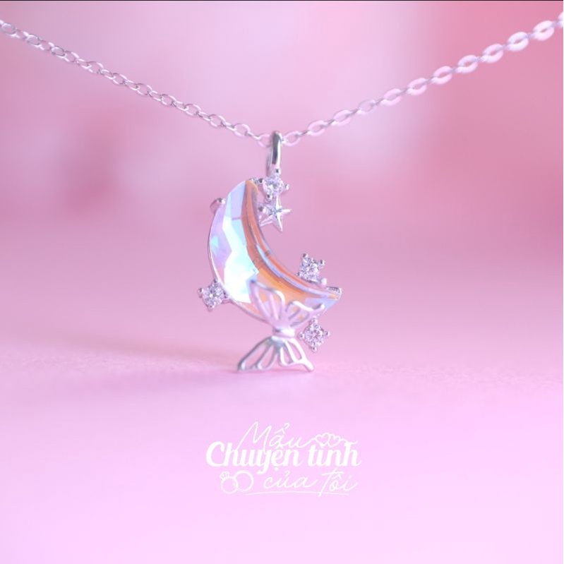 Dây chuyền Trăng Hồ Điệp - Dây chuyền bạc  - Tặng hộp nhung và khăn lau bạc  Fullbox - Mẩu chuyện tình của tôi