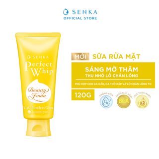 Sữa rửa mặt senka perfect whip vit c dưỡng sáng mờ thâm 100g