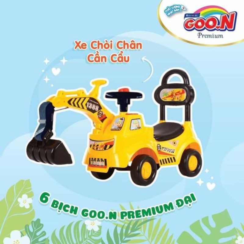 Xe cẩu chòi chân có còi nhạc (quà bỉm Goon)