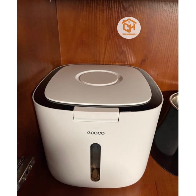 Thùng Đựng Gạo Thông Minh, Thùng Đựng Gạo Ecoco Thông Minh Nắp Bật 13kg