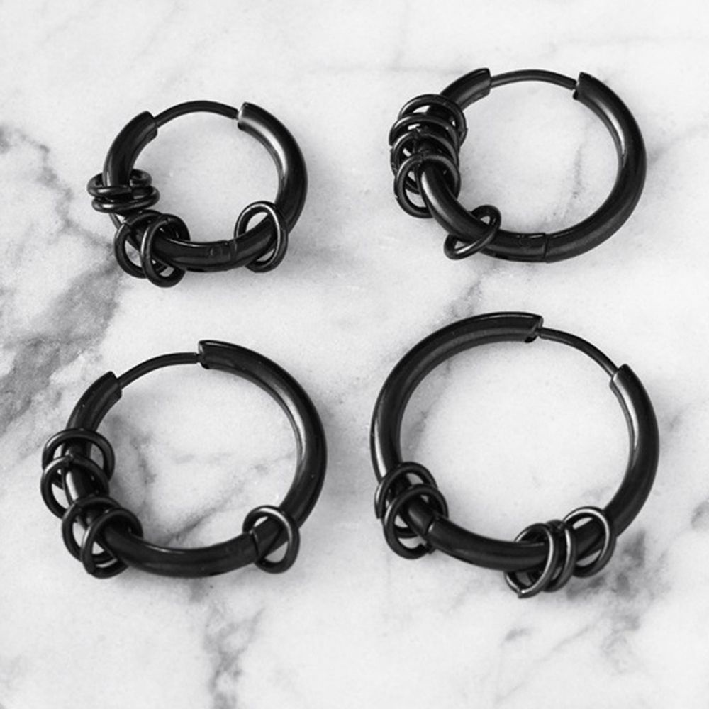 Bông tai cỡ lớn bằng thép không gỉ nhiều màu thời trang cho nữ