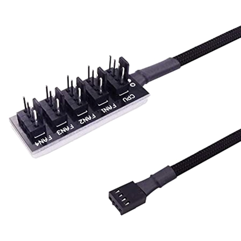 Dây cáp chia nguồn quạt tản nhiệt 4-Pin PWM 1 sang 5 chiều | BigBuy360 - bigbuy360.vn