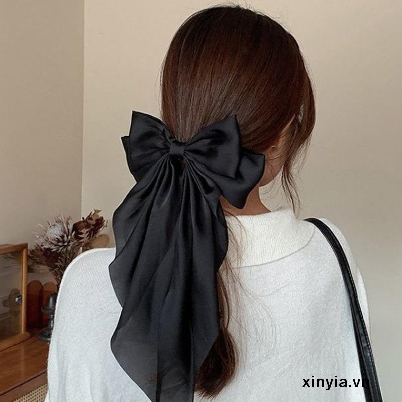 Kẹp Tóc Hình Nơ Đính Ngọc Trai Phong Cách Hàn Quốc Cho Bé Gái