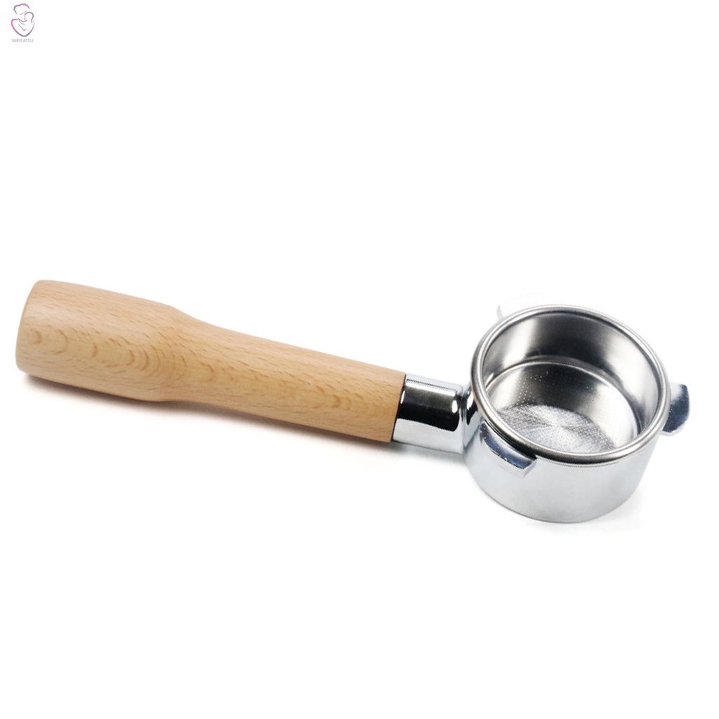 54mm Coffee Bottomless Portafilter with Filter Basket & Wooden Handle Replacement for Breville 880/870/850 Coffee Machin