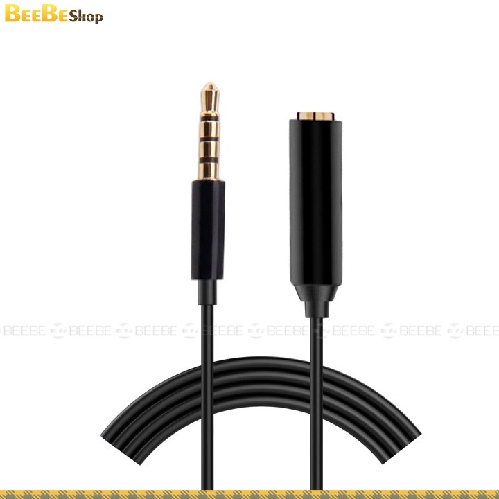 Transhine B1705 - Cáp Âm Thanh Nối Dài Cho Micro Cài Áo, Tai Nghe 2 Đầu 3.5 Mm 4 Vạch TRRS (Đực/Cái)
