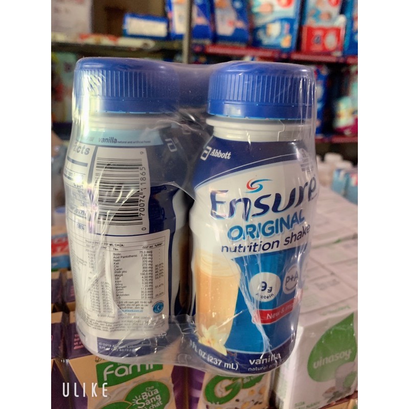 Lốc 6 Hộp Sữa Ensure Original 237ml Chính Hãng