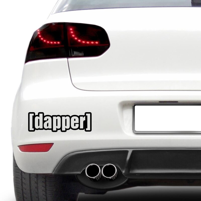Đề can đồ họa vinyl chữ Drapper cá tính trang trí xe hơi kích cỡ 14.2x4.5cm