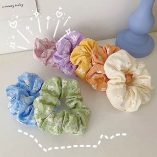 Dây buộc tóc vải hoa cúc Scrunchies hoa cúc