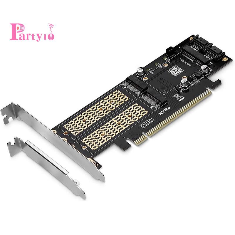 Card Chuyển Đổi 3 Trong 1 Ngff And Msata Ssd M.2 Nvme Sang Pcie / M.2 Sata Ssd Sang Sata Iii / Msata To Sata 2280 / 2260