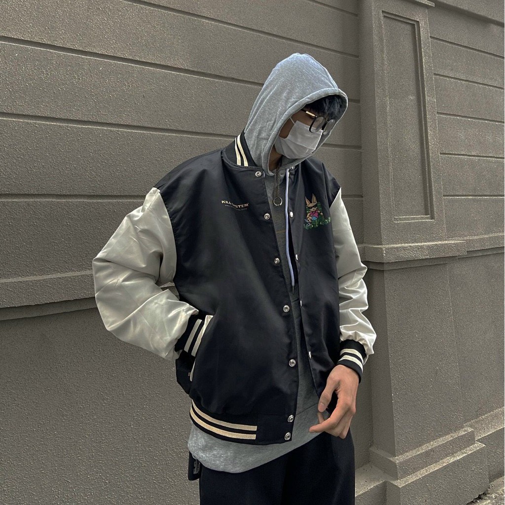 Áo Khoác Dù KILL SYSTEM Bomber Jackets Form Rộng Unisex Nam Nữ Ulzzang 𝐍𝐔𝐏𝐀𝐊𝐀𝐂𝐇𝐈