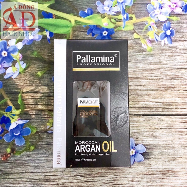 [+Tặng mũ trùm][VAT] PALLAMINA ARGAN OIL TINH DẦU DƯỠNG TÓC CAO CẤP COLLAGEN ITALY 60ML