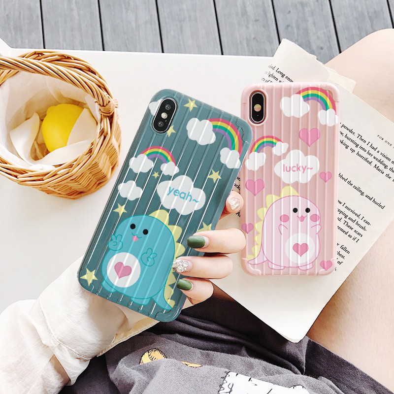 Ốp lưng iphone Khủng long Yeki sọc 3D chống va đập 5/5s/6/6plus/6s/6splus/7/7plus/8/8plus/x/xs/11/12/pro/max/plus/promax | BigBuy360 - bigbuy360.vn