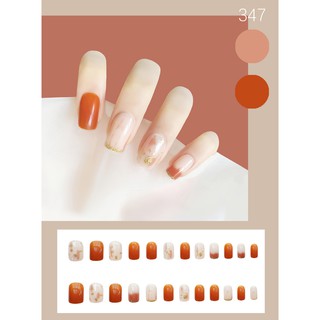 Hộp 24 Móng tay giả Cam đính charm