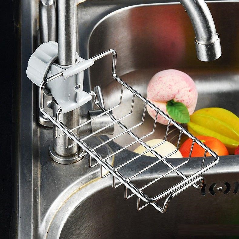 Giá inox kẹp Vòi nước bồn rửa chén, đựng đồ rửa chén 2022