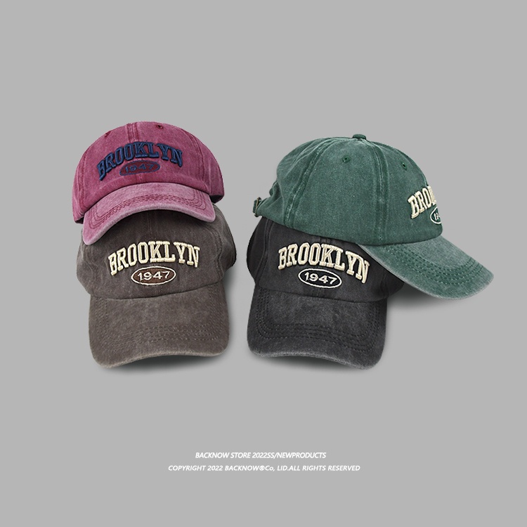 Mũ Lưỡi Trai Mềm Mại Thêu Họa Tiết Phong Cách Retro Mỹ Dễ Phối Đồ Thời Trang Mùa Hè Cho Nam Và Nữ