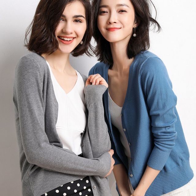 Áo len nữ Cardigan lông cừu xuất Nhật (hàng Quảng Châu chất siêu đẹp) | BigBuy360 - bigbuy360.vn
