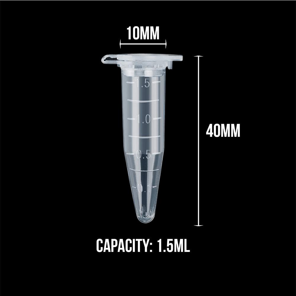 Ống Nghiệm Nghiệm Mini 1.5ML Kèm Nắp Nhựa Trong Suốt