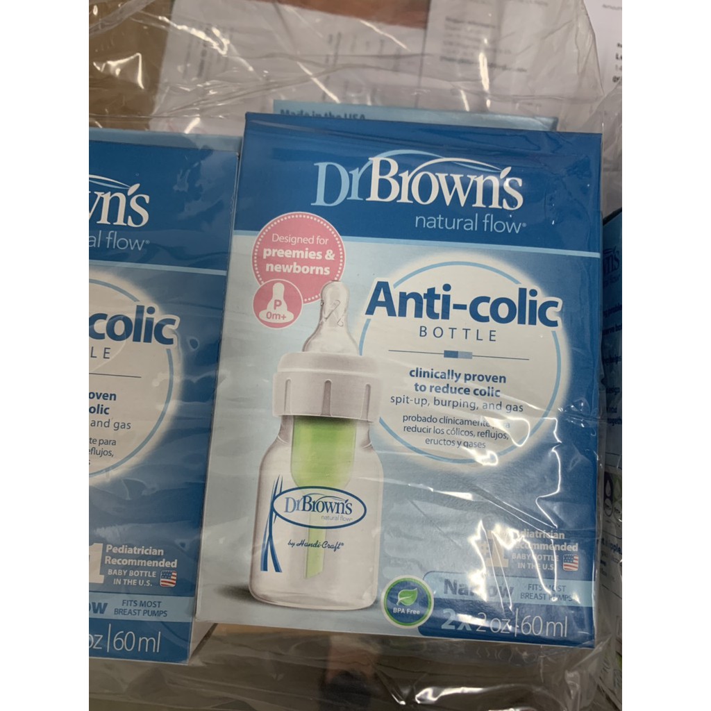 Bình sữa Dr Brown Options cổ hẹp 60ml, 120ml, 250ml