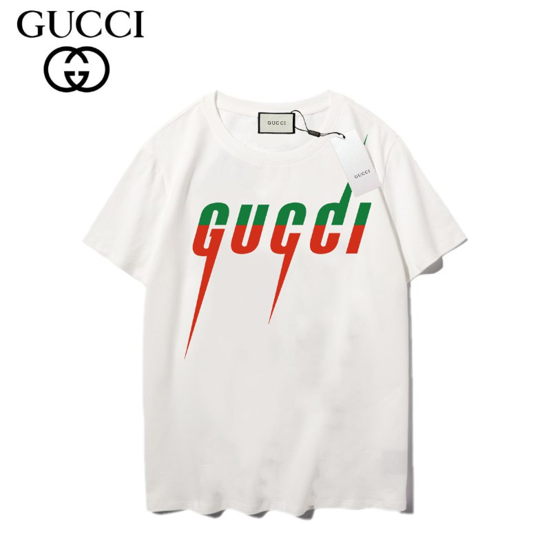 Áo Thun Tay Ngắn Chất Liệu Cotton In Chữ Gucci Cao Cấp Thời Trang Dành Cho Cả Nam Và Nữ