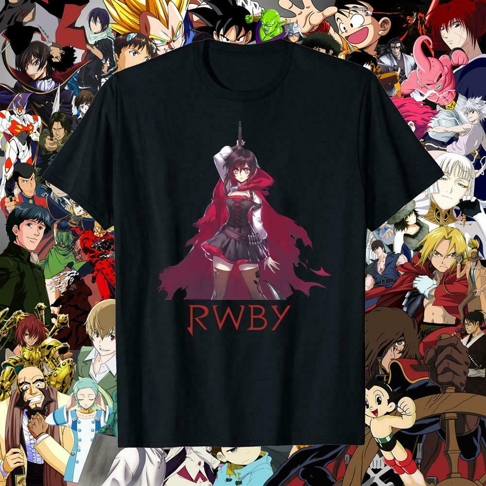 Áo thun họa tiết in họa tiết cổ điển Rwby Ruby Rose