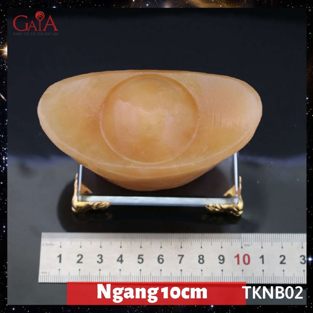 Đồng tiền kim nguyên bảo 10cm kèm đế pha lê TKNB02